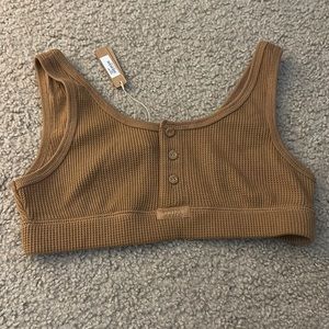 Skims waffle Henley bralette